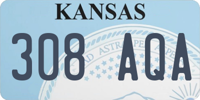 KS license plate 308AQA