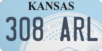 KS license plate 308ARL