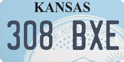 KS license plate 308BXE