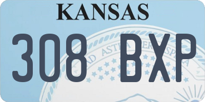 KS license plate 308BXP