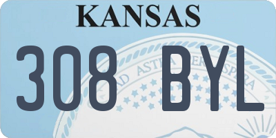 KS license plate 308BYL