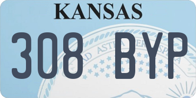 KS license plate 308BYP