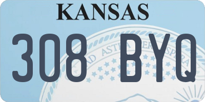 KS license plate 308BYQ