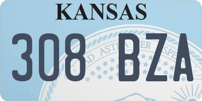 KS license plate 308BZA