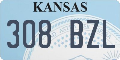 KS license plate 308BZL