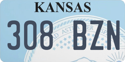 KS license plate 308BZN
