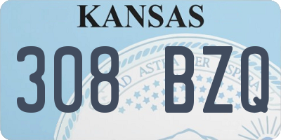KS license plate 308BZQ