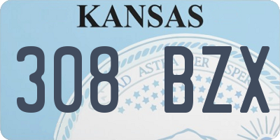 KS license plate 308BZX