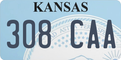 KS license plate 308CAA