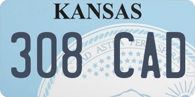 KS license plate 308CAD