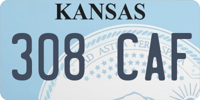 KS license plate 308CAF
