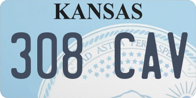KS license plate 308CAV