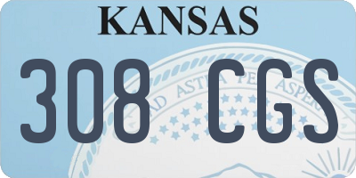 KS license plate 308CGS