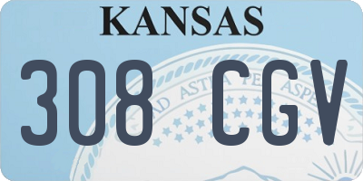 KS license plate 308CGV