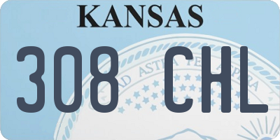 KS license plate 308CHL