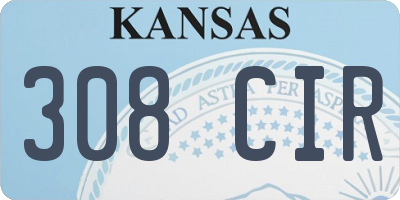 KS license plate 308CIR