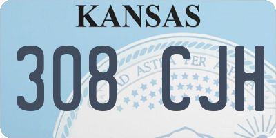 KS license plate 308CJH