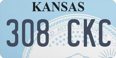 KS license plate 308CKC