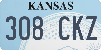 KS license plate 308CKZ