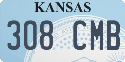 KS license plate 308CMB