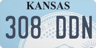 KS license plate 308DDN