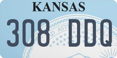 KS license plate 308DDQ