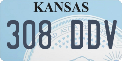 KS license plate 308DDV