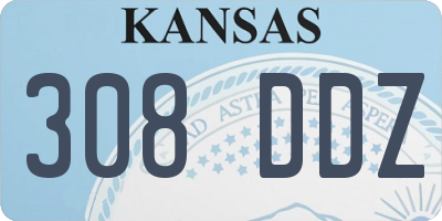 KS license plate 308DDZ