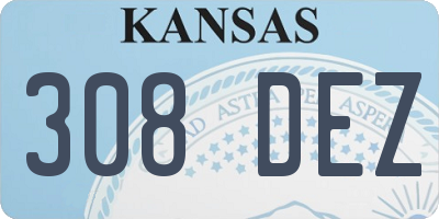 KS license plate 308DEZ