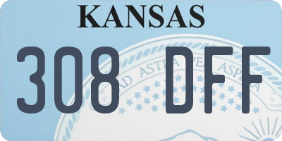 KS license plate 308DFF