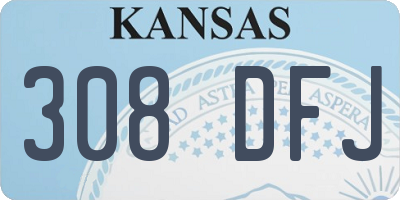 KS license plate 308DFJ