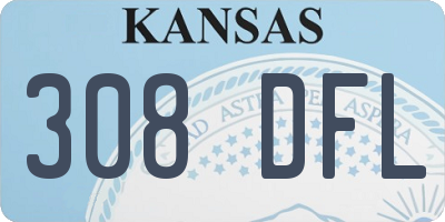 KS license plate 308DFL