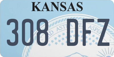 KS license plate 308DFZ