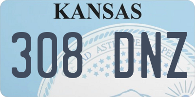 KS license plate 308DNZ
