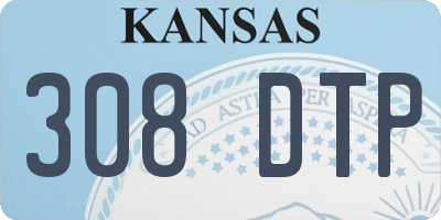 KS license plate 308DTP