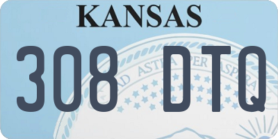 KS license plate 308DTQ