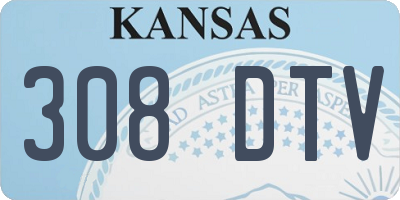 KS license plate 308DTV