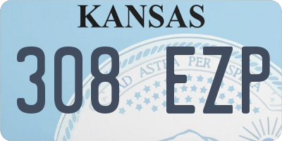 KS license plate 308EZP