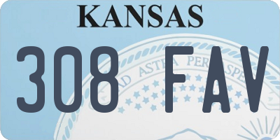 KS license plate 308FAV