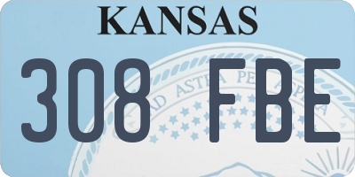 KS license plate 308FBE