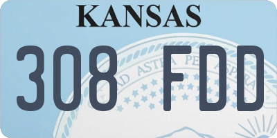 KS license plate 308FDD