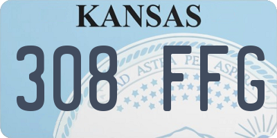KS license plate 308FFG