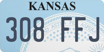 KS license plate 308FFJ