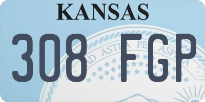 KS license plate 308FGP