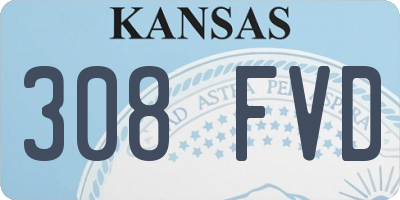 KS license plate 308FVD