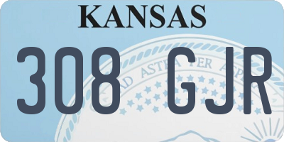 KS license plate 308GJR