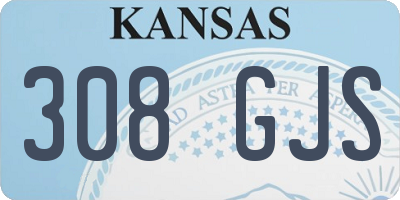 KS license plate 308GJS