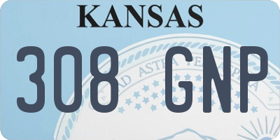 KS license plate 308GNP