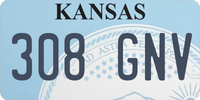 KS license plate 308GNV