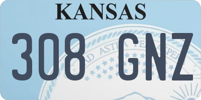 KS license plate 308GNZ